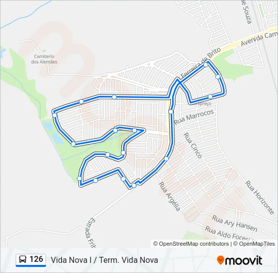 126 Bus Line Map