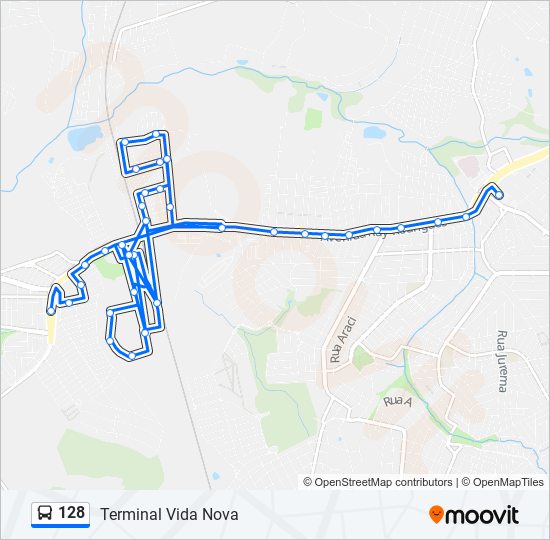 128 bus Line Map