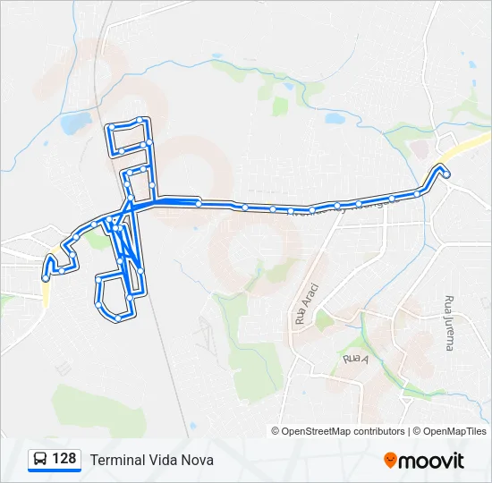 128 Bus Line Map