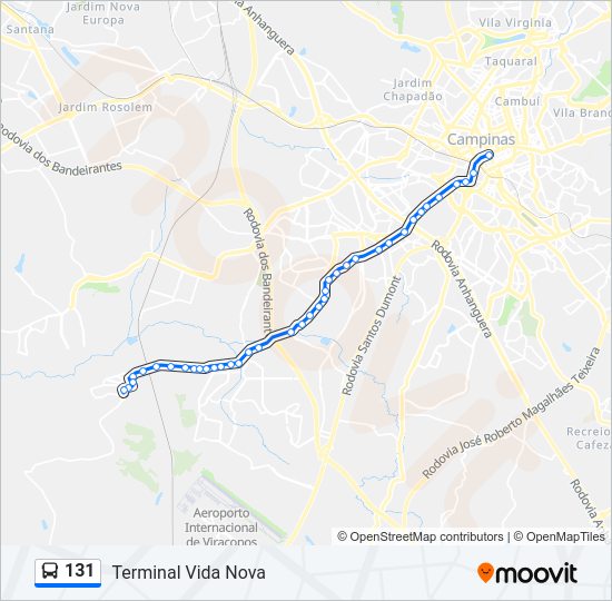 131 bus Line Map