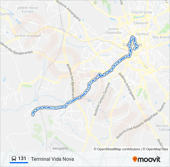 131 Bus Line Map