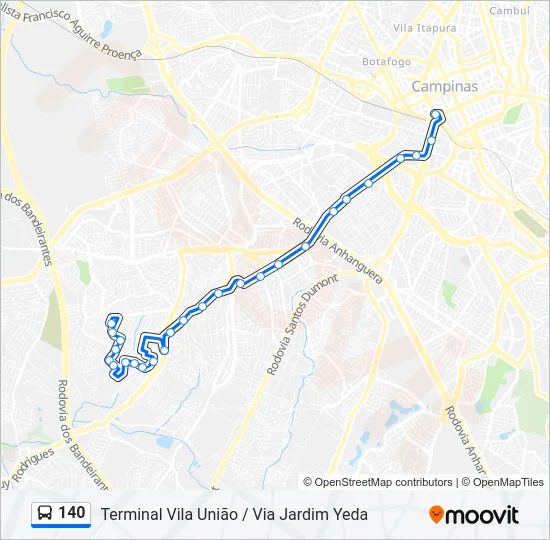 140 Bus Line Map