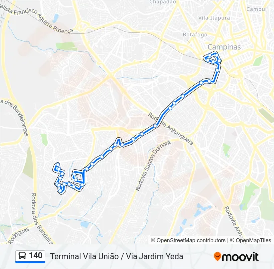 140 Bus Line Map