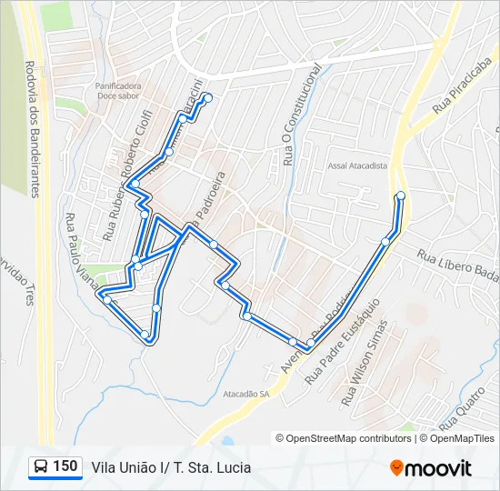 150 Bus Line Map