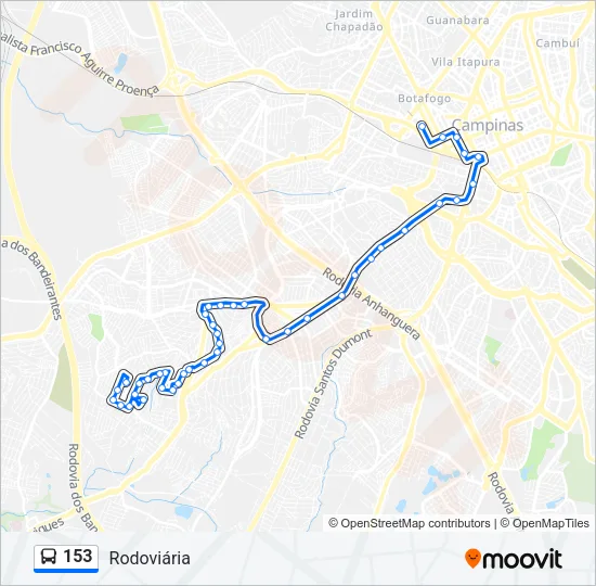 153 Bus Line Map
