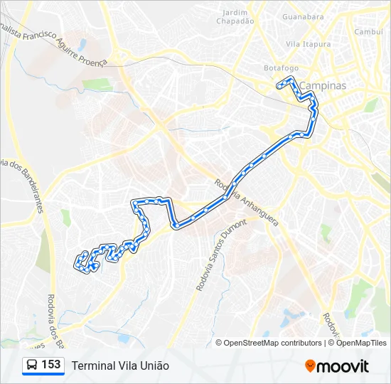 153 Bus Line Map