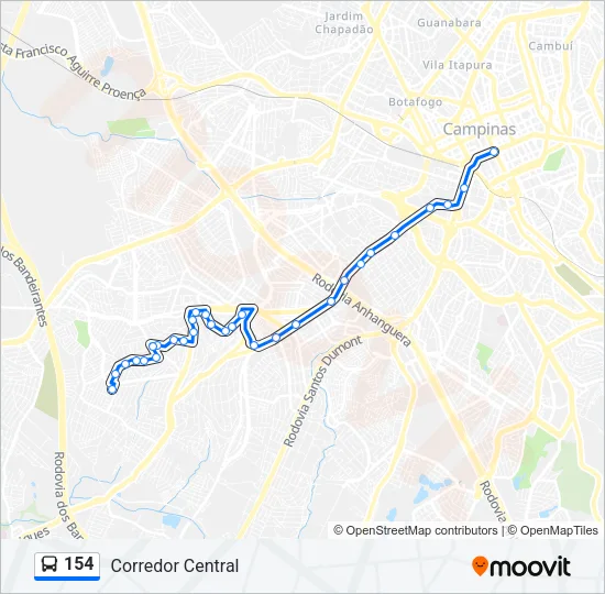 154 Bus Line Map