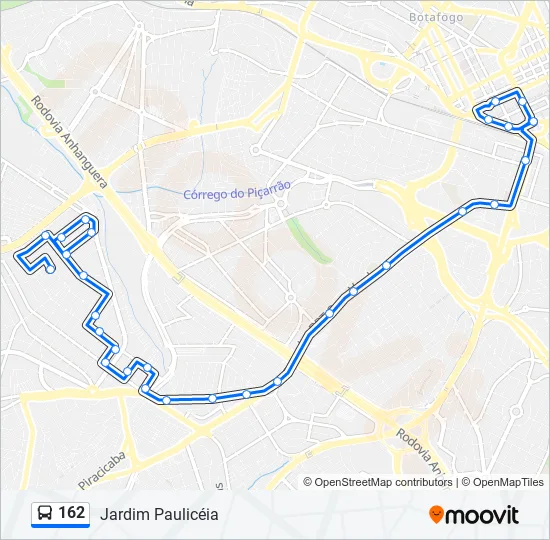162 Bus Line Map