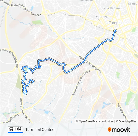 164 Bus Line Map