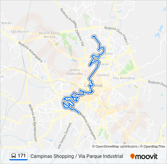 171 Bus Line Map