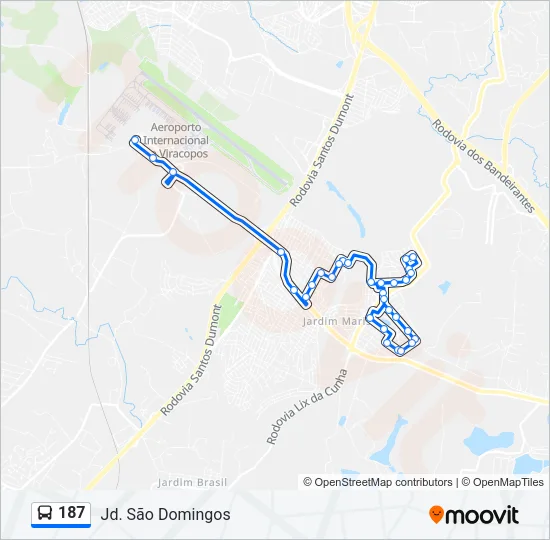 187 Bus Line Map