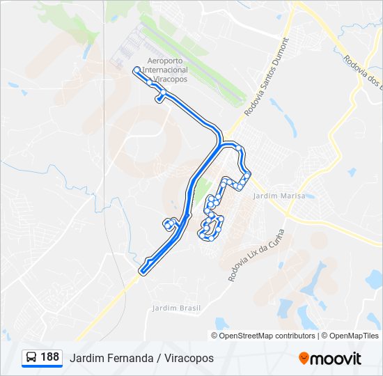 188 bus Line Map