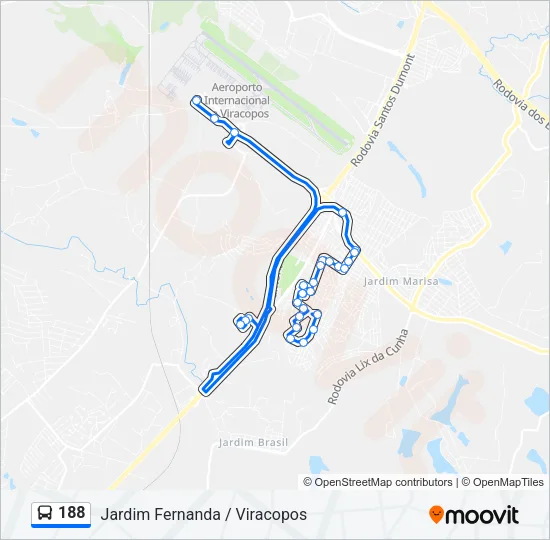 188 Bus Line Map