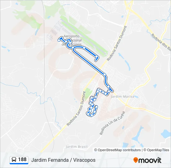 188 Bus Line Map