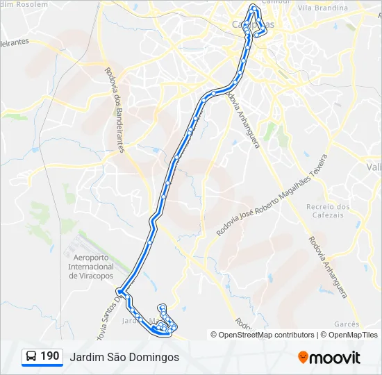 190 Bus Line Map