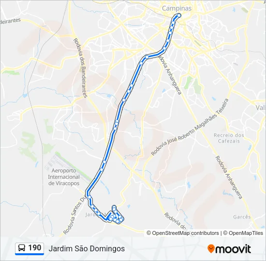 190 Bus Line Map