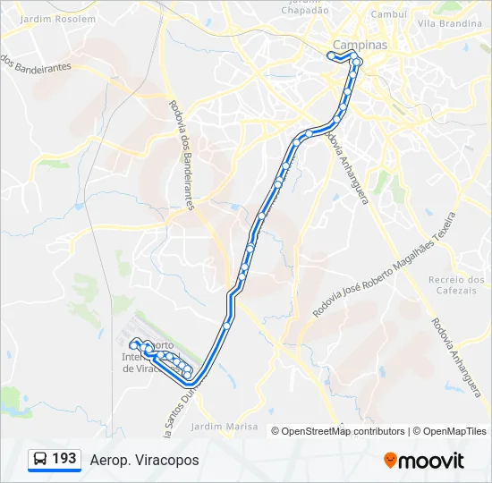 193 Bus Line Map