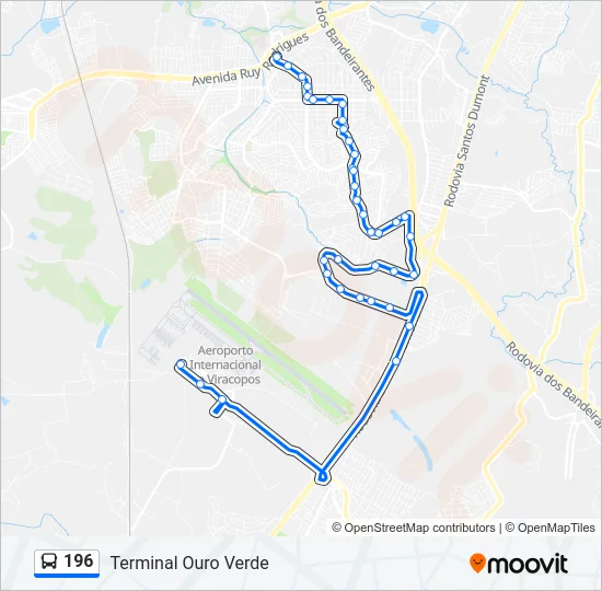 196 Bus Line Map