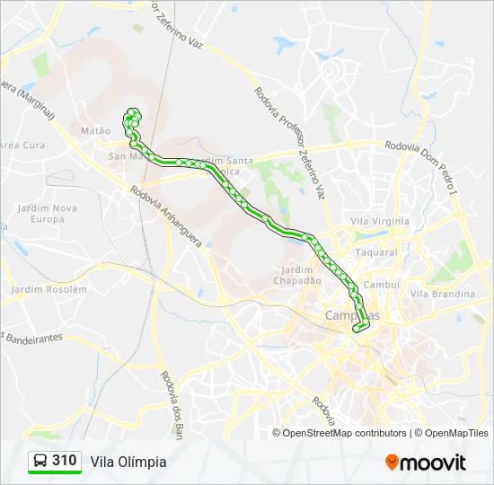 310 Bus Line Map