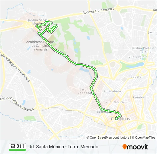 311 Bus Line Map