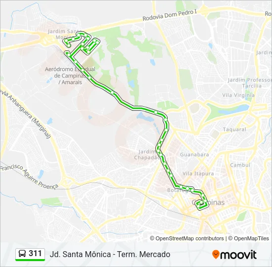 311 Bus Line Map