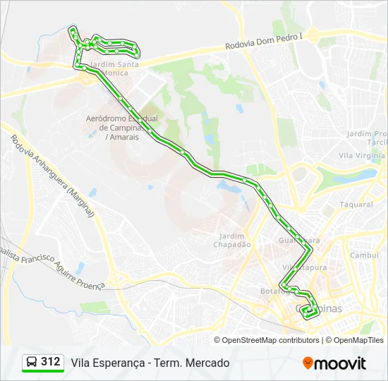 312 Bus Line Map