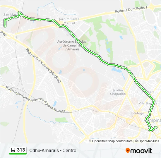 313 Bus Line Map