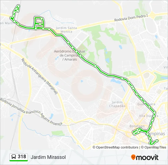 318 Bus Line Map