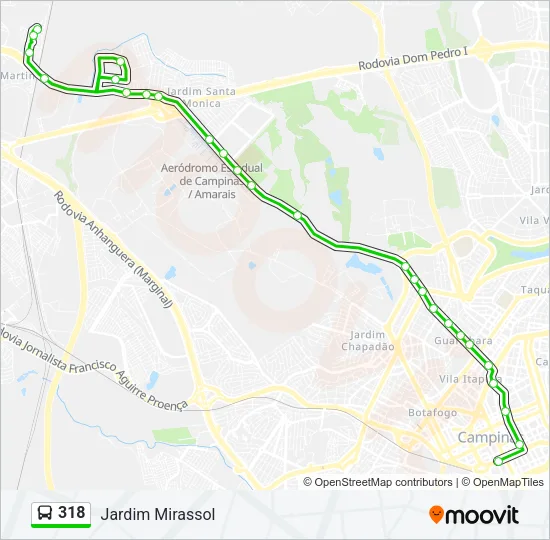 318 Bus Line Map
