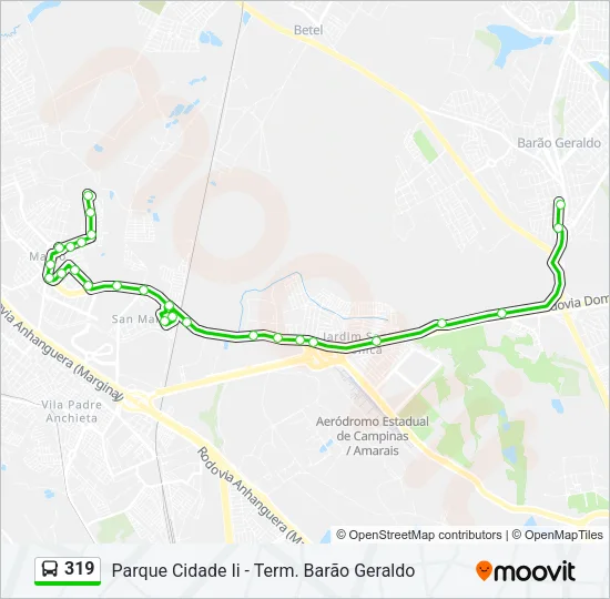 319 Bus Line Map