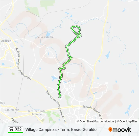 322 Bus Line Map