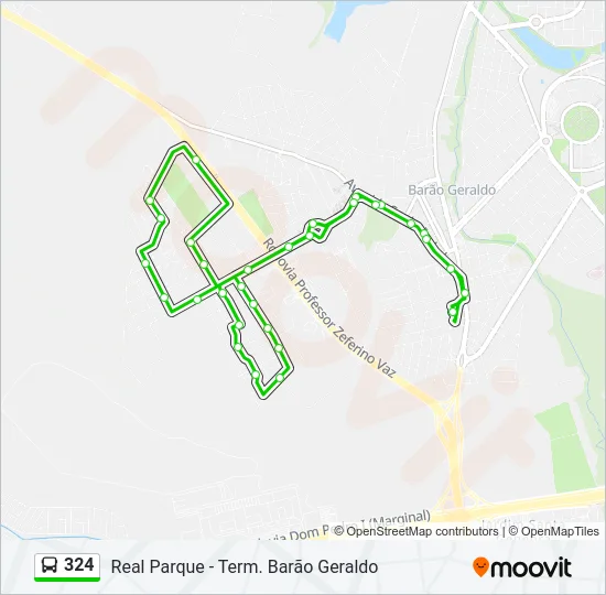 324 Bus Line Map