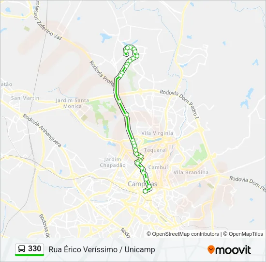 330 Bus Line Map
