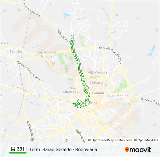 331 Bus Line Map