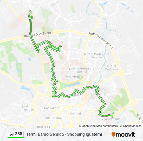 338 Bus Line Map