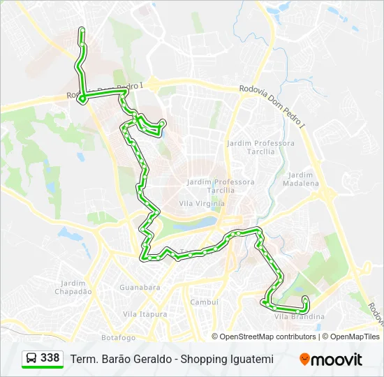 338 Bus Line Map