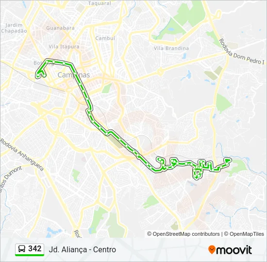 342 Bus Line Map