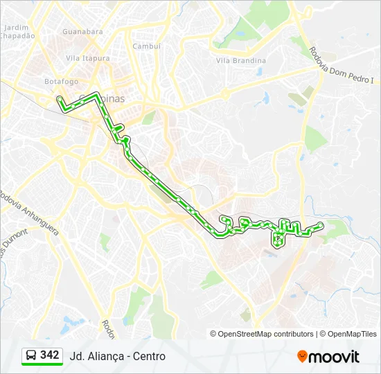 342 Bus Line Map