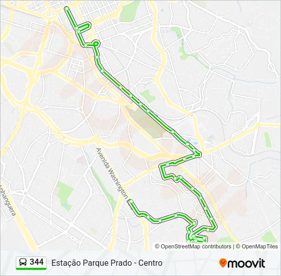 344 Bus Line Map