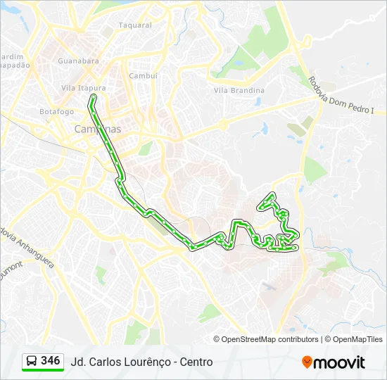 346 Bus Line Map