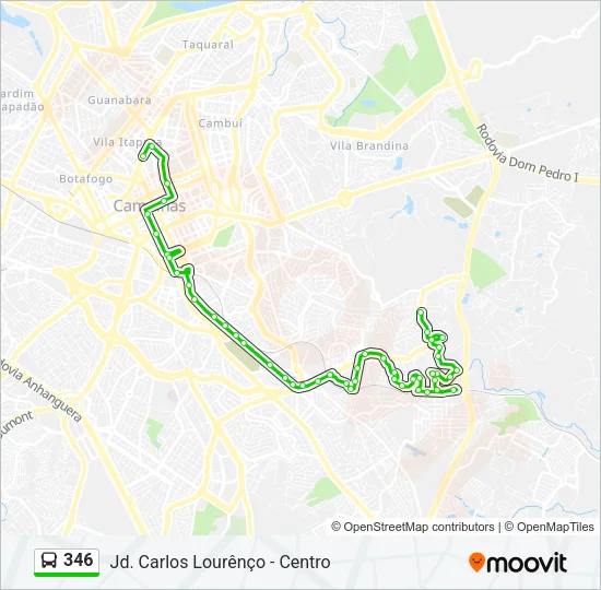 346 Bus Line Map