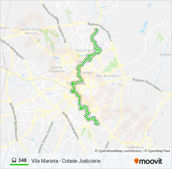 348 Bus Line Map