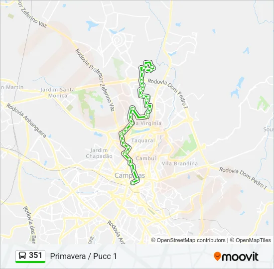 351 Bus Line Map