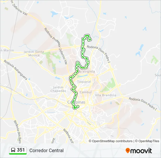 351 Bus Line Map