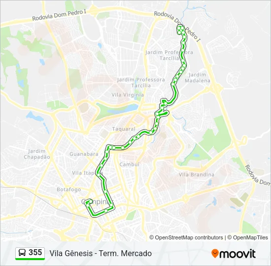 355 Bus Line Map