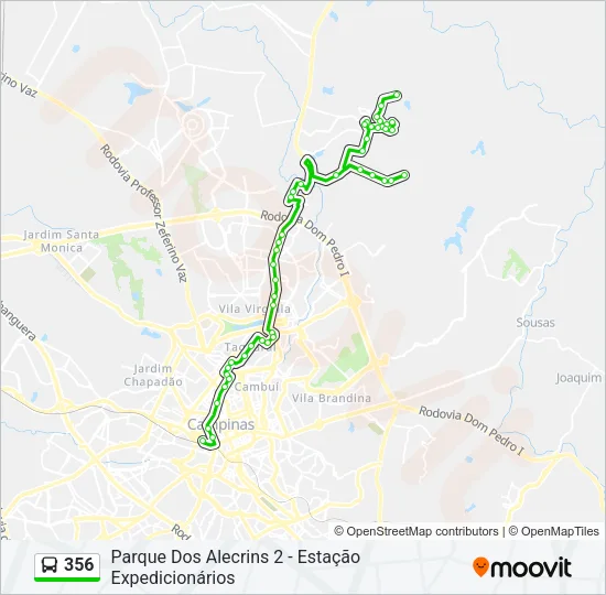 356 Bus Line Map