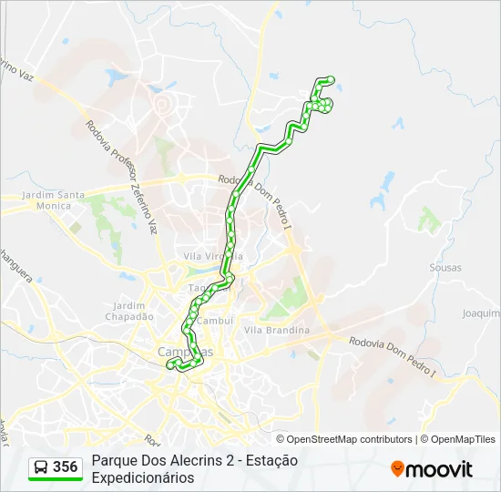 356 Bus Line Map