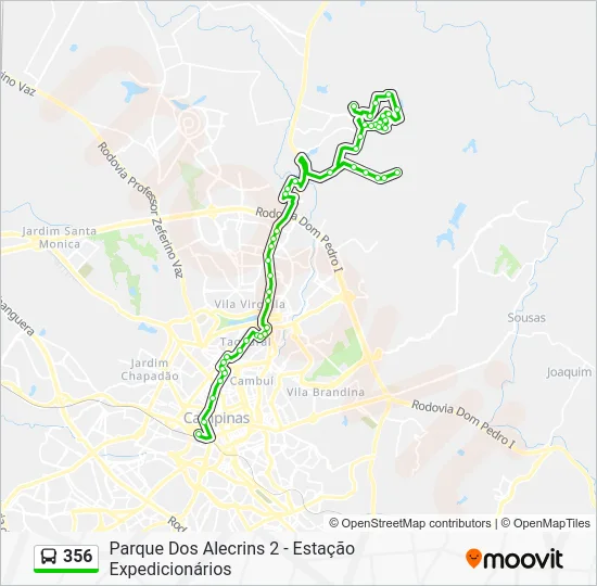 356 Route: Schedules, Stops & Maps - Est. Exp. (Faz. São Vicente) (Updated)