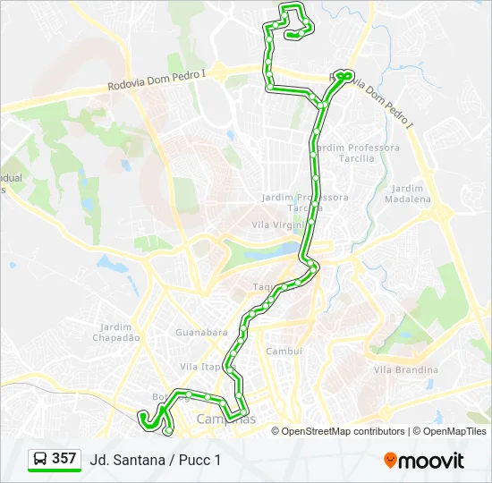 357 Bus Line Map