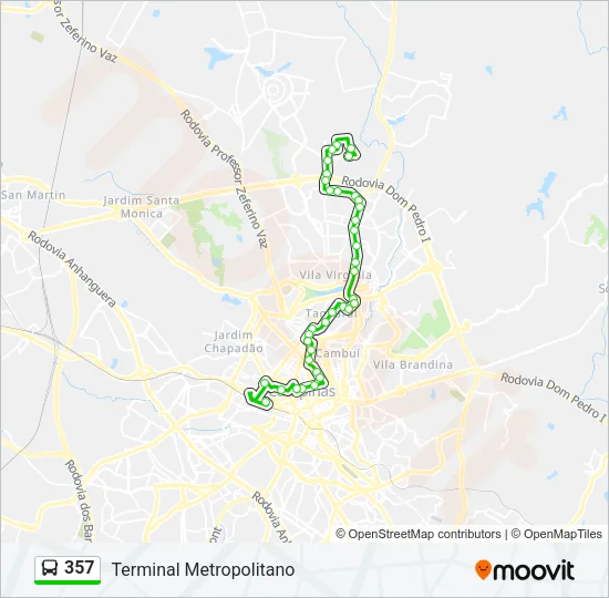 357 Bus Line Map